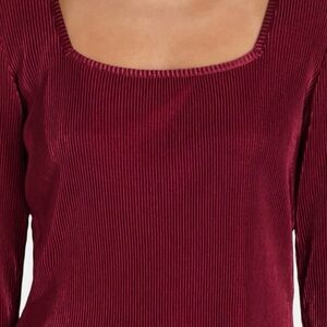 No Boundaries Burgundy Ribbed Top
